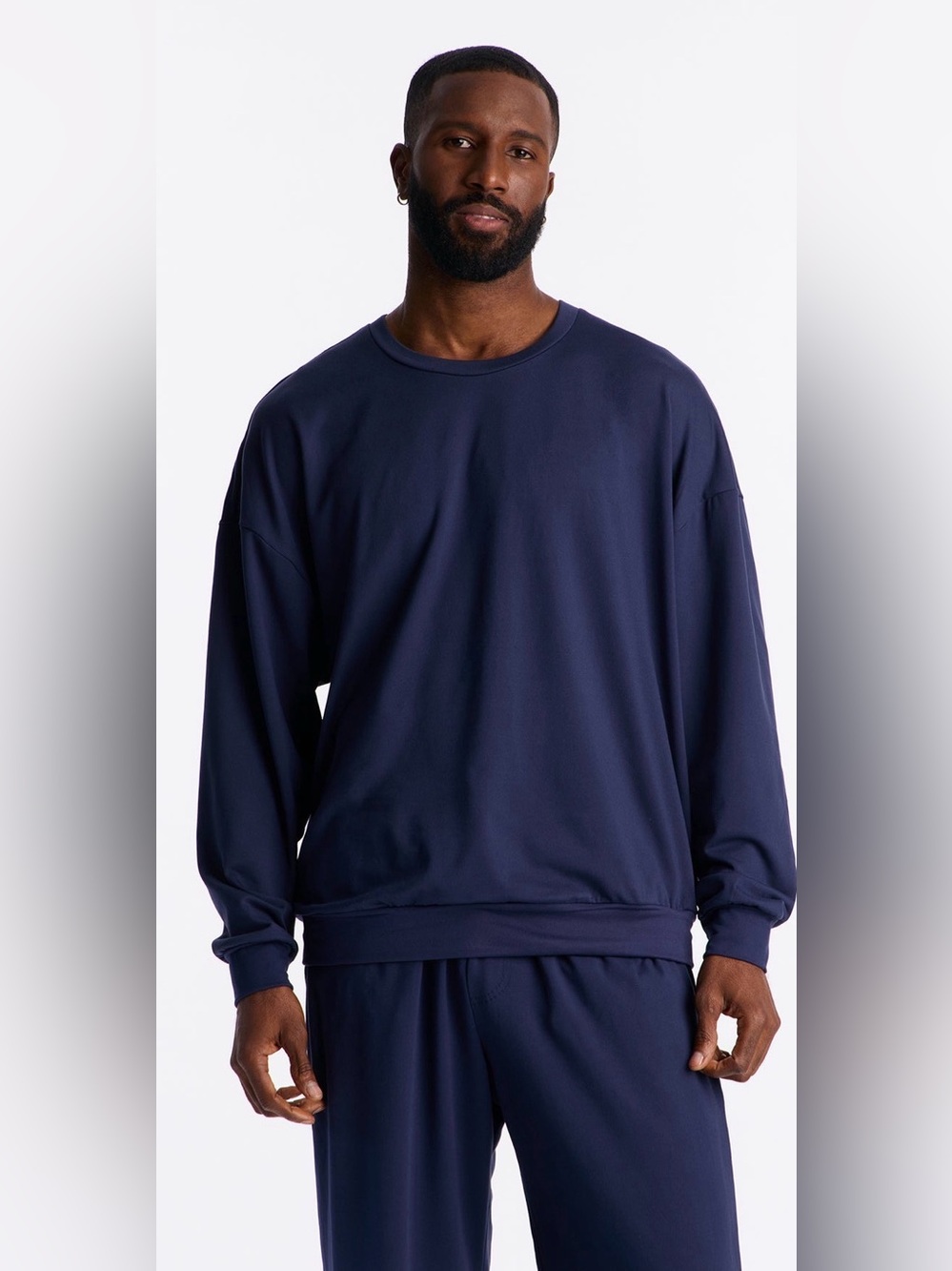 Fashion Nova Men’s Oversized Fleece Lounge Set-Navy-Excellent Condition😀